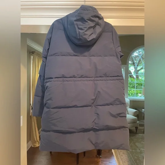 Everlane The Long Puffer Navy Blue - Winter Jacket - Picture 3 of 6